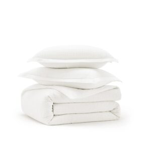 PureWoven? Cotton Waffle Weave Duvet Cover Set