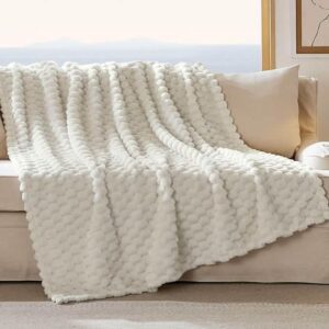 Textured Bubble Flannel Fleece Blanket